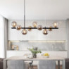 led pendel 33″ 9-lys klode design geometriske former flush mount lys metal sputnik lineær geometrisk malet finish moderne lysekr