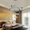 led krystal lysekroner moderne led ringe pendel lys justerbar rustfrit stål loftslampe til stue spisestue hotel lobby trapper vi