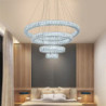 led krystal lysekroner moderne led ringe pendel lys justerbar rustfrit stål loftslampe til stue spisestue hotel lobby trapper vi