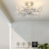 lysekrone pendellampe, pendel 2-lys armaturer med bladgrenform gennemsigtig, ?45cm moderne nedsænket loftslampe- kompatibel med