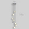 7-lys 10(4") krystal led pendel sfærisk design metal klynge krom moderne moderne til spisestue 90-240v