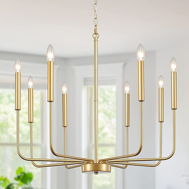 bondehus stearinlys lysekrone 6-lys 26,2″ til stue, rustik industriel pendelloftslampe, vintage lofthængende lampe til soveværel