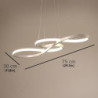 1-lys 75cm akryl dæmpbar pendel LED lysekrone justerbar seddel design moderne til hjemmet stue belysning kun dæmpbar med fjernbe