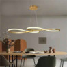 1-lys 75cm akryl dæmpbar pendel LED lysekrone justerbar seddel design moderne til hjemmet stue belysning kun dæmpbar med fjernbe