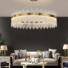 led pendel 50/60 / 80cm lys luksus europæisk k9 high end krystal lysekrone dæmpning loftslampe egnet til soveværelse spisestue u