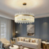 led pendel 50/60 / 80cm lys luksus europæisk k9 high end krystal lysekrone dæmpning loftslampe egnet til soveværelse spisestue u