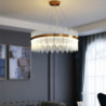 led pendel 50/60 / 80cm lys luksus europæisk k9 high end krystal lysekrone dæmpning loftslampe egnet til soveværelse spisestue u