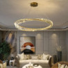 80cm cirkel/rundt design pendellampe krystal sputnik galvaniseret moderne