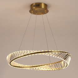 80cm cirkel/rundt design pendellampe krystal sputnik galvaniseret moderne