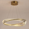80cm cirkel/rundt design pendellampe krystal sputnik galvaniseret moderne