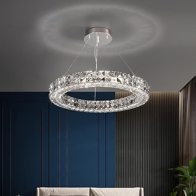 cirkel krystal lys luksus lysekrone stue lampe moderne lys luksus high-end villa hall cirkel lampe producenter direkte levering