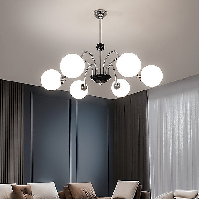 led lysekrone 3/5/6/8-lys 60/85/95cm sputnik design globus design lysekrone metal glas kunstnerisk stil moderne stil metal galva