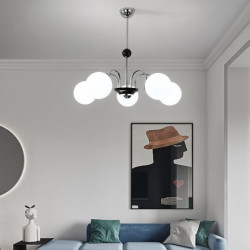 led lysekrone 3/5/6/8-lys 60/85/95cm sputnik design globus design lysekrone metal glas kunstnerisk stil moderne stil metal galva