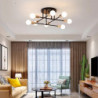 led loftslampe 8 hoveder 70cm sputnik design lysekrone metal kunstnerisk stil sputnik industrimalet finish kunstnerisk nordisk s