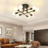 led loftslampe 8 hoveder 70cm sputnik design lysekrone metal kunstnerisk stil sputnik industrimalet finish kunstnerisk nordisk s