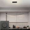 moderne led pendelbelysning dæmpbar led lysekrone lineær bølge lysarmatur,35w led hængende lysarmatur til spisestue køkkenø morg