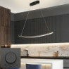 moderne led pendelbelysning dæmpbar led lysekrone lineær bølge lysarmatur,35w led hængende lysarmatur til spisestue køkkenø morg