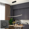 moderne led pendelbelysning dæmpbar led lysekrone lineær bølge lysarmatur,35w led hængende lysarmatur til spisestue køkkenø morg