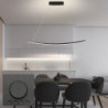 moderne led pendelbelysning dæmpbar led lysekrone lineær bølge lysarmatur,35w led hængende lysarmatur til spisestue køkkenø morg