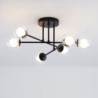 58cm ledet loftlampe nordisk sputnik design sort guld globe design glas lysekrone metal kunstnerisk stil sputnik industriel male