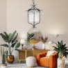 lysekrone loftslampe 1-lys lysekrone krystal 32cm moderne moderne pendel hængende loftslampe til soveværelse stue spisestue sort