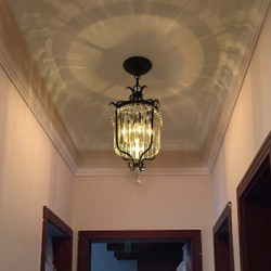 lysekrone loftslampe 1-lys lysekrone krystal 32cm moderne moderne pendel hængende loftslampe til soveværelse stue spisestue sort