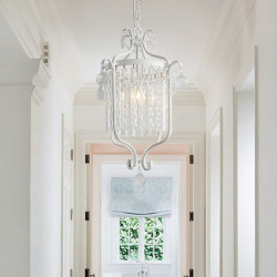 lysekrone loftslampe 1-lys lysekrone krystal 32cm moderne moderne pendel hængende loftslampe til soveværelse stue spisestue sort