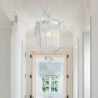 lysekrone loftslampe 1-lys lysekrone krystal 32cm moderne moderne pendel hængende loftslampe til soveværelse stue spisestue sort