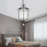 lysekrone loftslampe 1-lys lysekrone krystal 32cm moderne moderne pendel hængende loftslampe til soveværelse stue spisestue sort