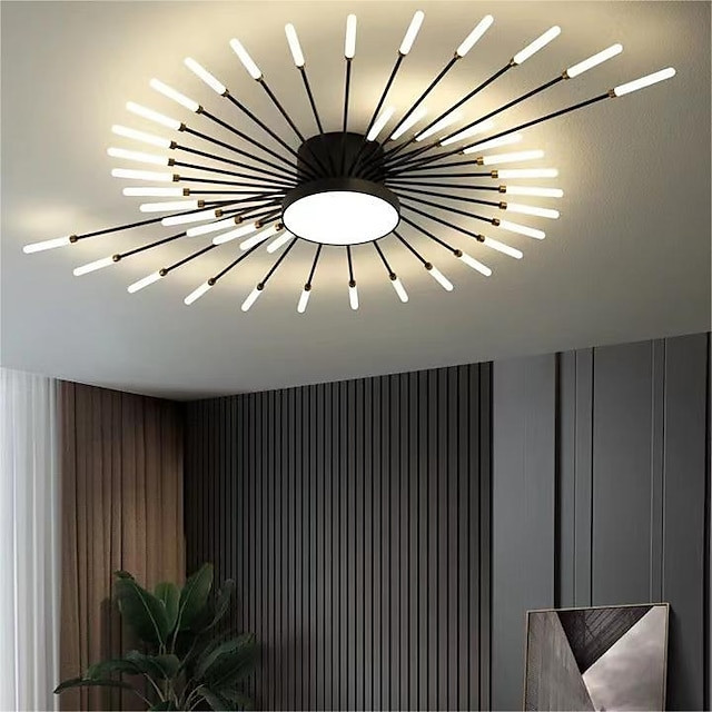 128cm Nordisk LED Loftslampe – Enkel og stilfuld metalbelysning