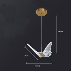 led pendellampe soveværelse ø belysning moderne akryl pendel lamper sommerfugl design ideel til køkken ø køkken belysning sovevæ