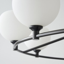 lysekrone 4/6 lys nordisk pendel g9 glaskugle loftslampe midt århundrede gren lysekrone seng værelse studie restaurant belysning