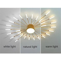 128cm Nordisk LED Loftslampe – Enkel og stilfuld metalbelysning