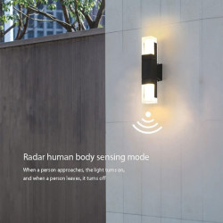led sensor væglampe udendørs væglampe, sort metal væglampe, op ned lampetter aluminium væglanterne, ip65 vandtætte spotlys natla
