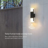 led sensor væglampe udendørs væglampe, sort metal væglampe, op ned lampetter aluminium væglanterne, ip65 vandtætte spotlys natla