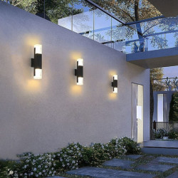 led sensor væglampe udendørs væglampe, sort metal væglampe, op ned lampetter aluminium væglanterne, ip65 vandtætte spotlys natla