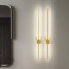 moderne væglampe, minimalistiske led væglampe indendørs væglampe vægmonteret lampe baggrundsbelysning guld