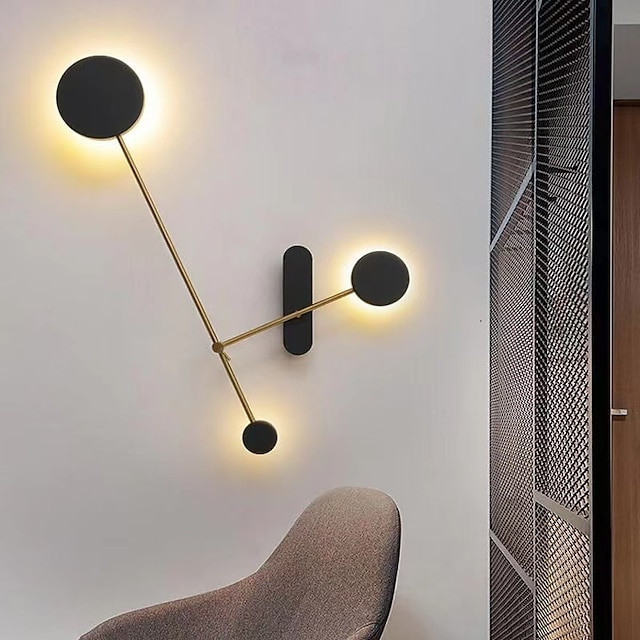 led væglampe væglampe moderne industri rund metal væglampe soveværelse sengelampe led væglampe lysarmaturer sort indendørs hems