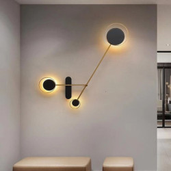 led væglampe væglampe moderne industri rund metal væglampe soveværelse sengelampe led væglampe lysarmaturer sort indendørs hems
