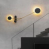 led væglampe væglampe moderne industri rund metal væglampe soveværelse sengelampe led væglampe lysarmaturer sort indendørs hems