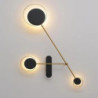 led væglampe væglampe moderne industri rund metal væglampe soveværelse sengelampe led væglampe lysarmaturer sort indendørs hems