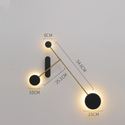 led væglampe væglampe moderne industri rund metal væglampe soveværelse sengelampe led væglampe lysarmaturer sort indendørs hems