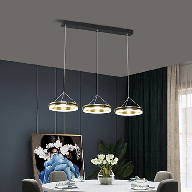 LED pendellampe tre hoved spisestue lampe LED lys luksus mode langbord lysekrone enkel moderne bar klub lampe spisestue køkken 7
