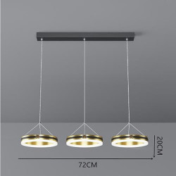 LED pendellampe tre hoved spisestue lampe LED lys luksus mode langbord lysekrone enkel moderne bar klub lampe spisestue køkken 7