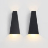 2 stk moderne indendørs væglampe led metal lille væglampe unik stil 10w up down væglampe led natlys til soveværelse stue restaur