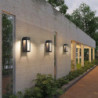 udendørs vandtæt ip65 led lang strip væglampe moderne vægmonteret lampelampe velegnet til stue gårdhave veranda terrasse, sort,
