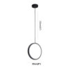 2 stk 20cm led pendel cirkel design sengelampe aluminium malet finish sort hvid ramme til soveværelse indgang spisestue moderne