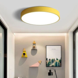 loftslampe 9" macaron ultratynd 5cm lys strømbesparende moderne akryl rund flush mount led loftslampe varm hvid