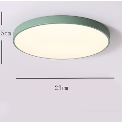 loftslampe 9" macaron ultratynd 5cm lys strømbesparende moderne akryl rund flush mount led loftslampe varm hvid