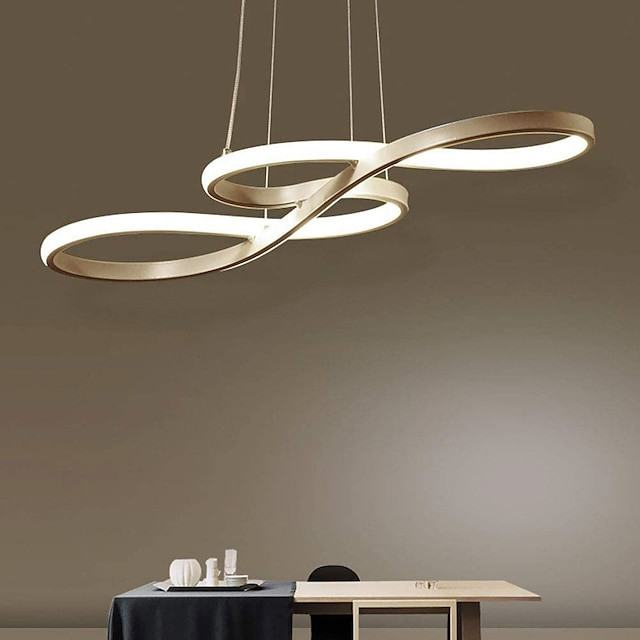 led pendel 75cm akryl dæmpbar lysekrone justerbar seddel design moderne til hjemmet stue belysning kun dæmpbar med fjernbetjenin